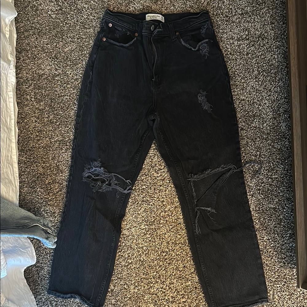 Abercrombie & Fitch Curve Love 90s Straight Ultra High Rise Jeans